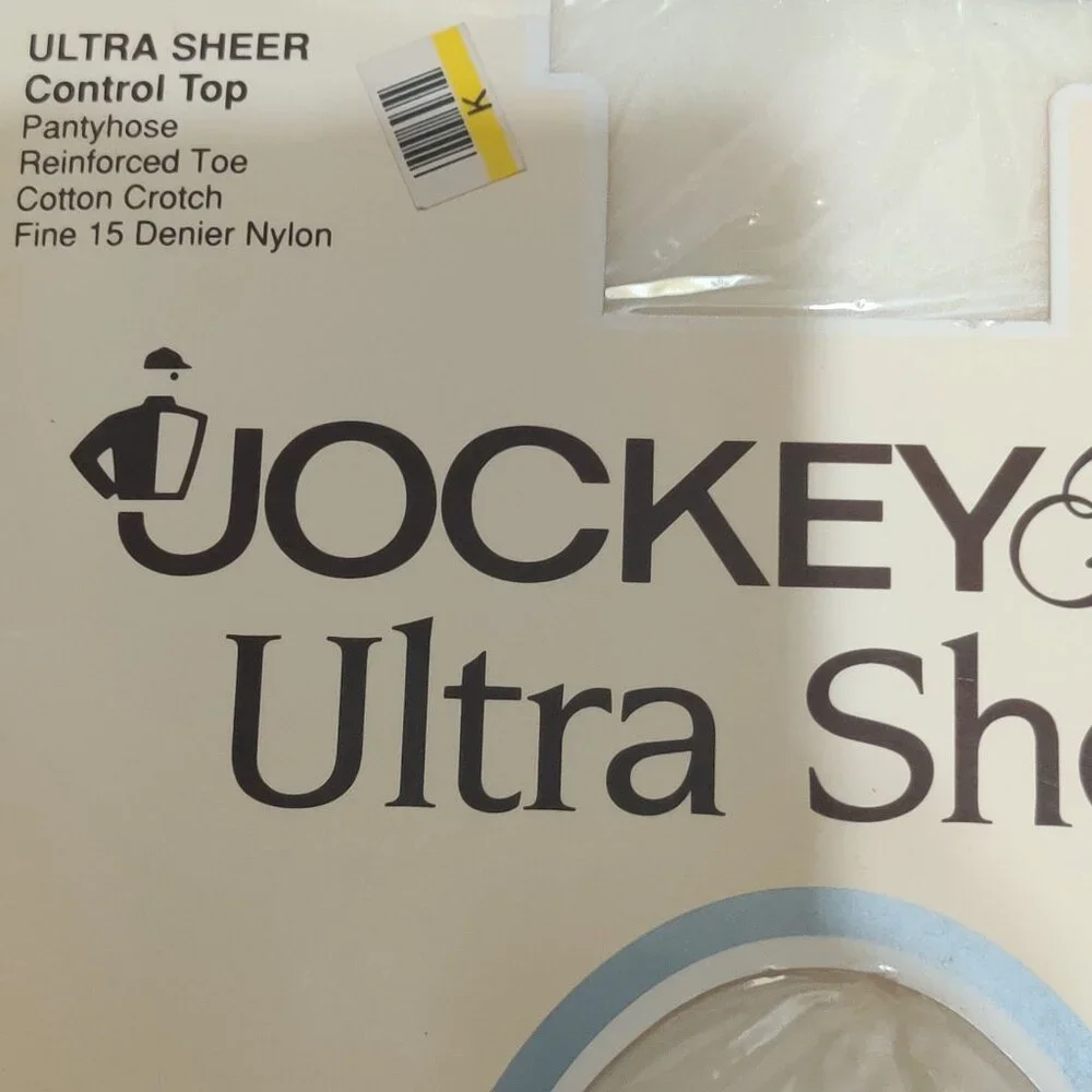 Jockey For Her M-T Ultra Sheer Control Top Pantyhose Antique White Vintage 90s